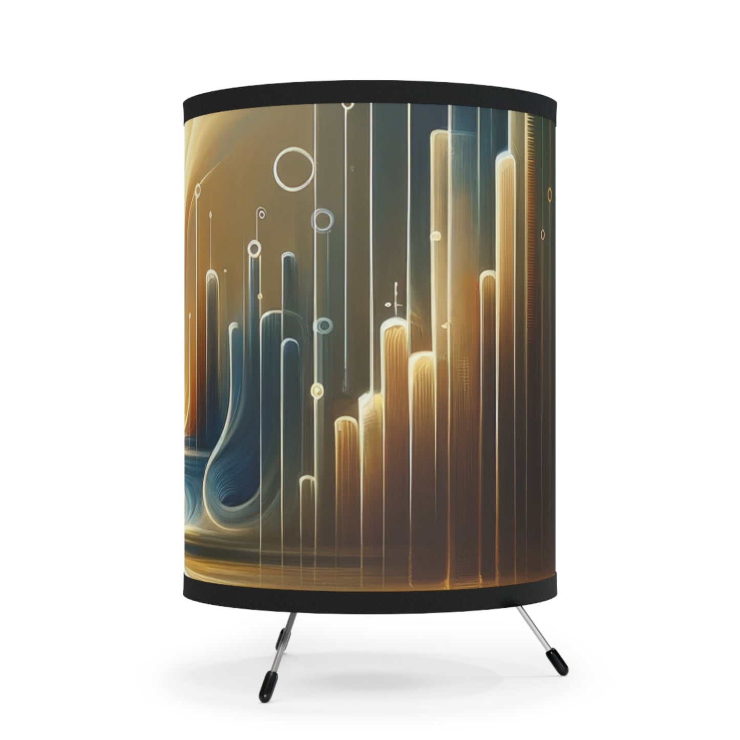 Frequency Shift Evocative Tripod Lamp with High-Res Printed Shade, US\CA plug - ATUH.ART