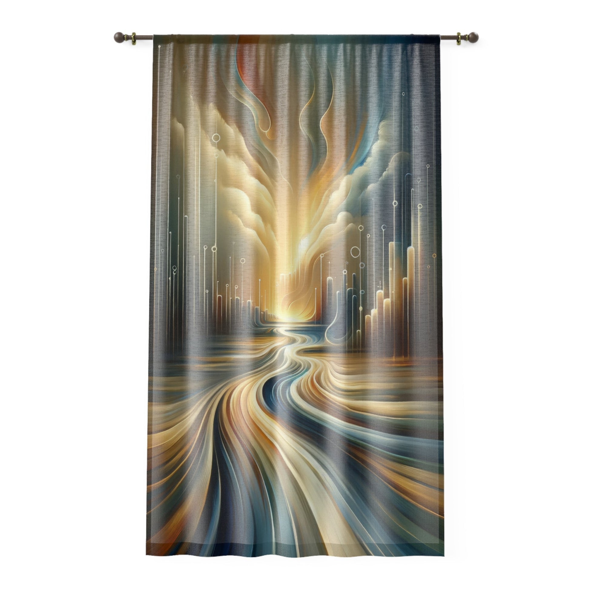 Frequency Shift Evocative Window Curtain - ATUH.ART