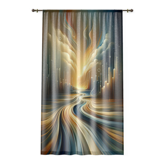 Frequency Shift Evocative Window Curtain - ATUH.ART