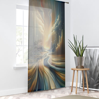 Frequency Shift Evocative Window Curtain - ATUH.ART