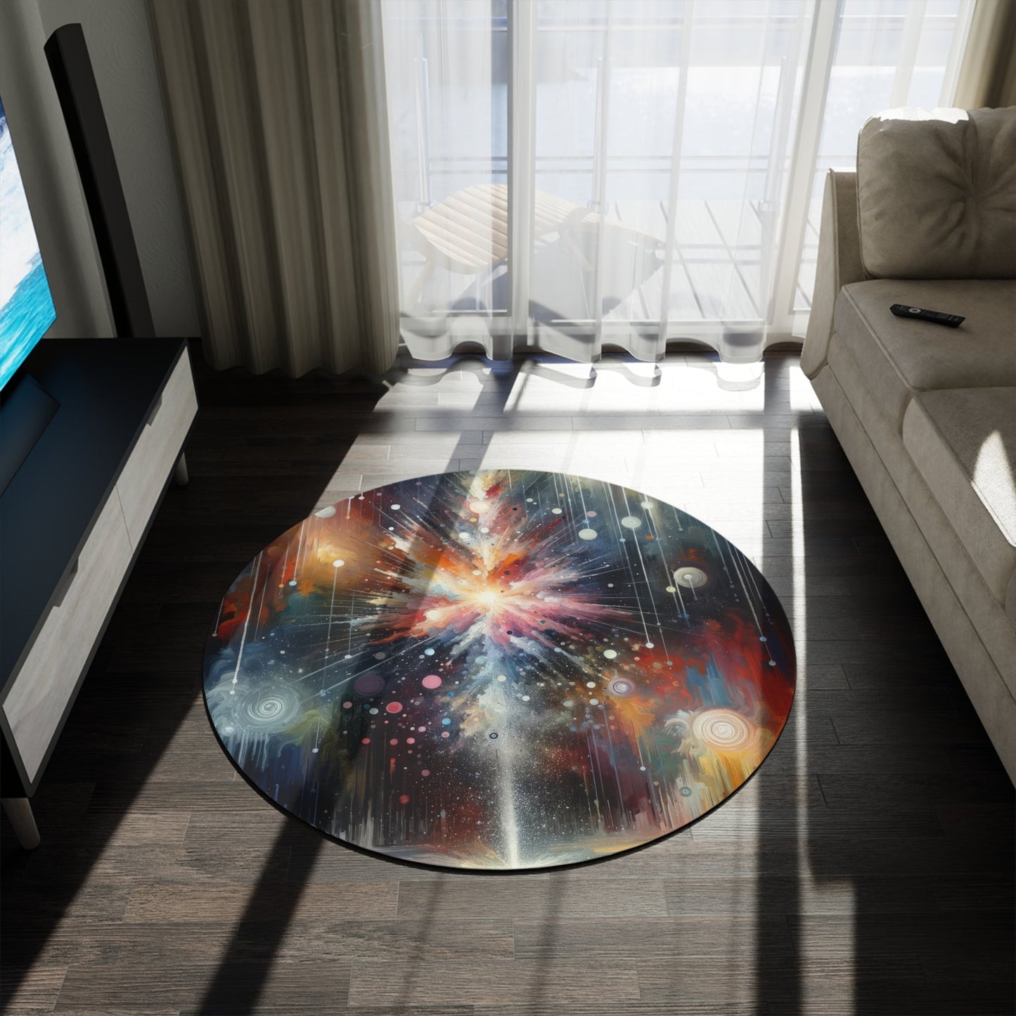 Galactic Mind Clarity Round Rug - ATUH.ART
