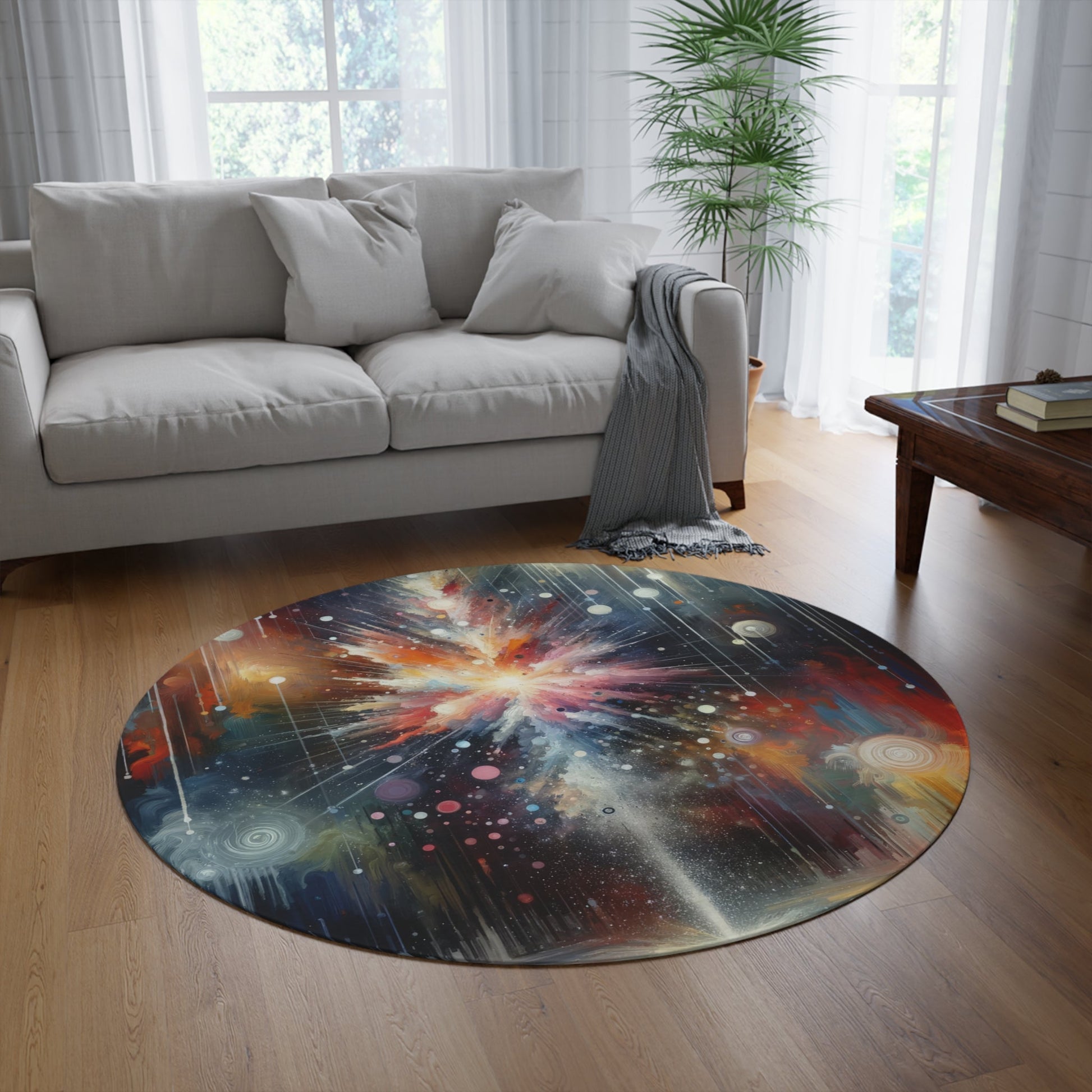 Galactic Mind Clarity Round Rug - ATUH.ART