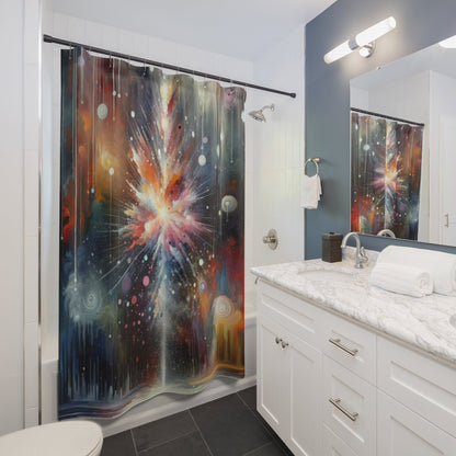 Galactic Mind Clarity Shower Curtains - ATUH.ART