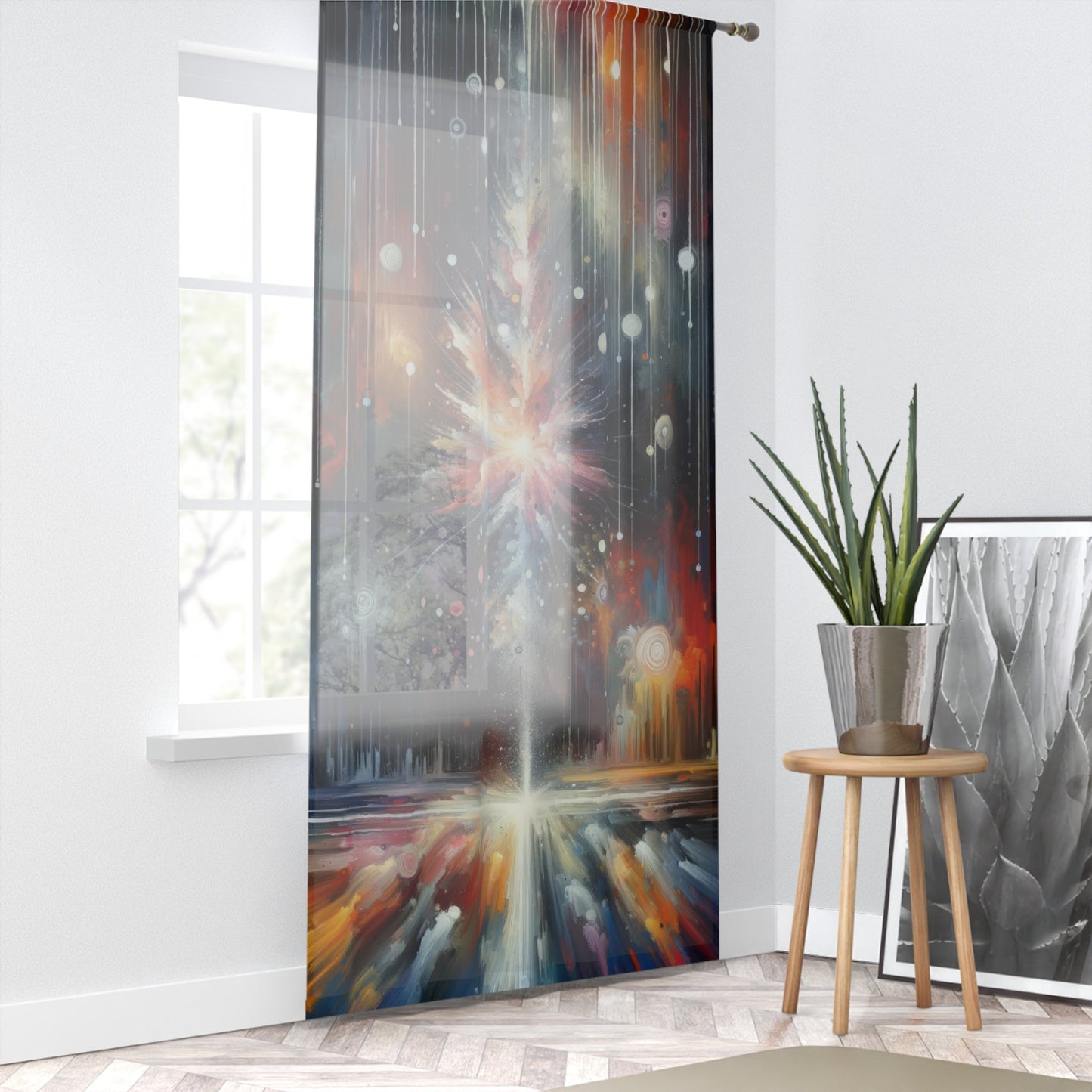 Galactic Mind Clarity Window Curtain - ATUH.ART