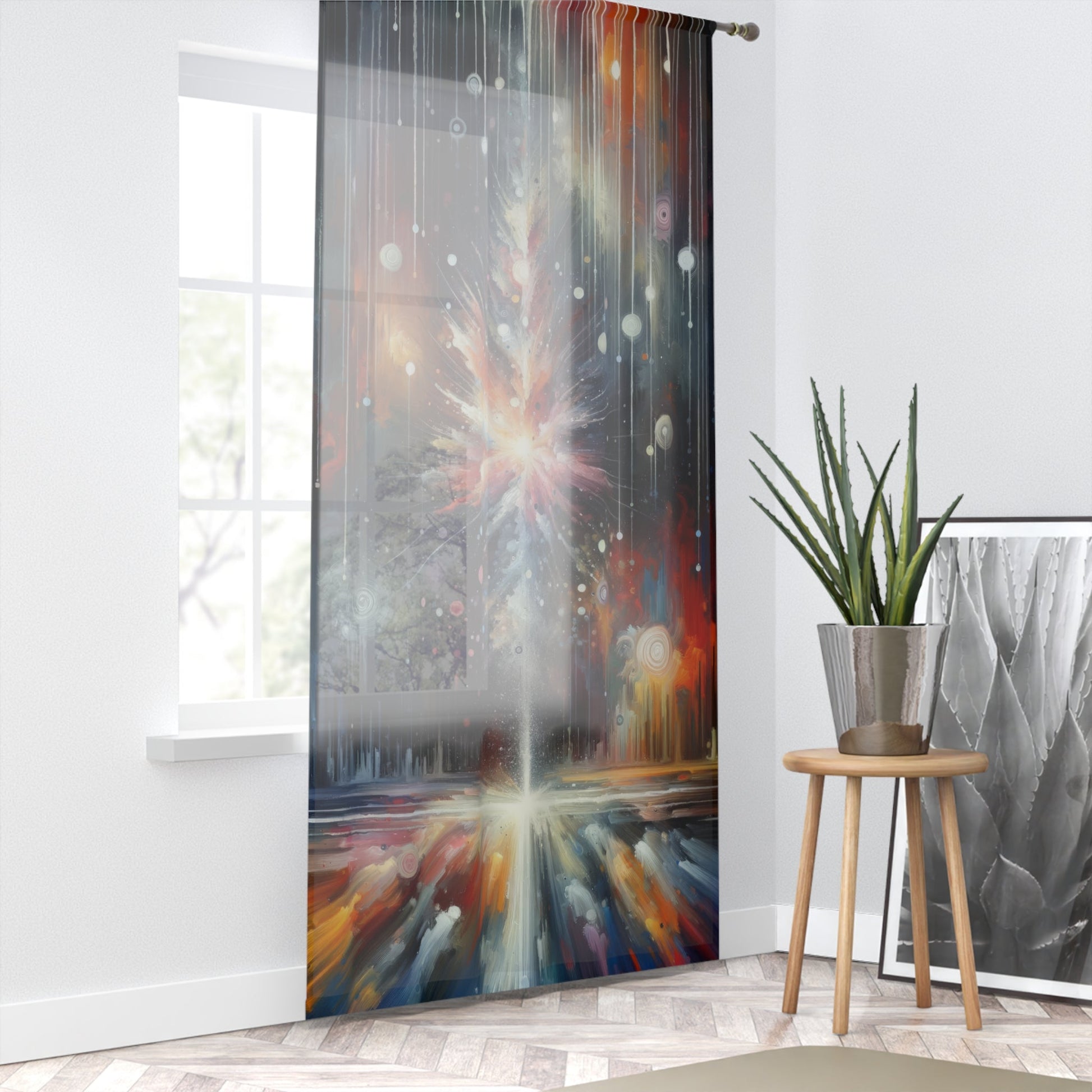 Galactic Mind Clarity Window Curtain - ATUH.ART