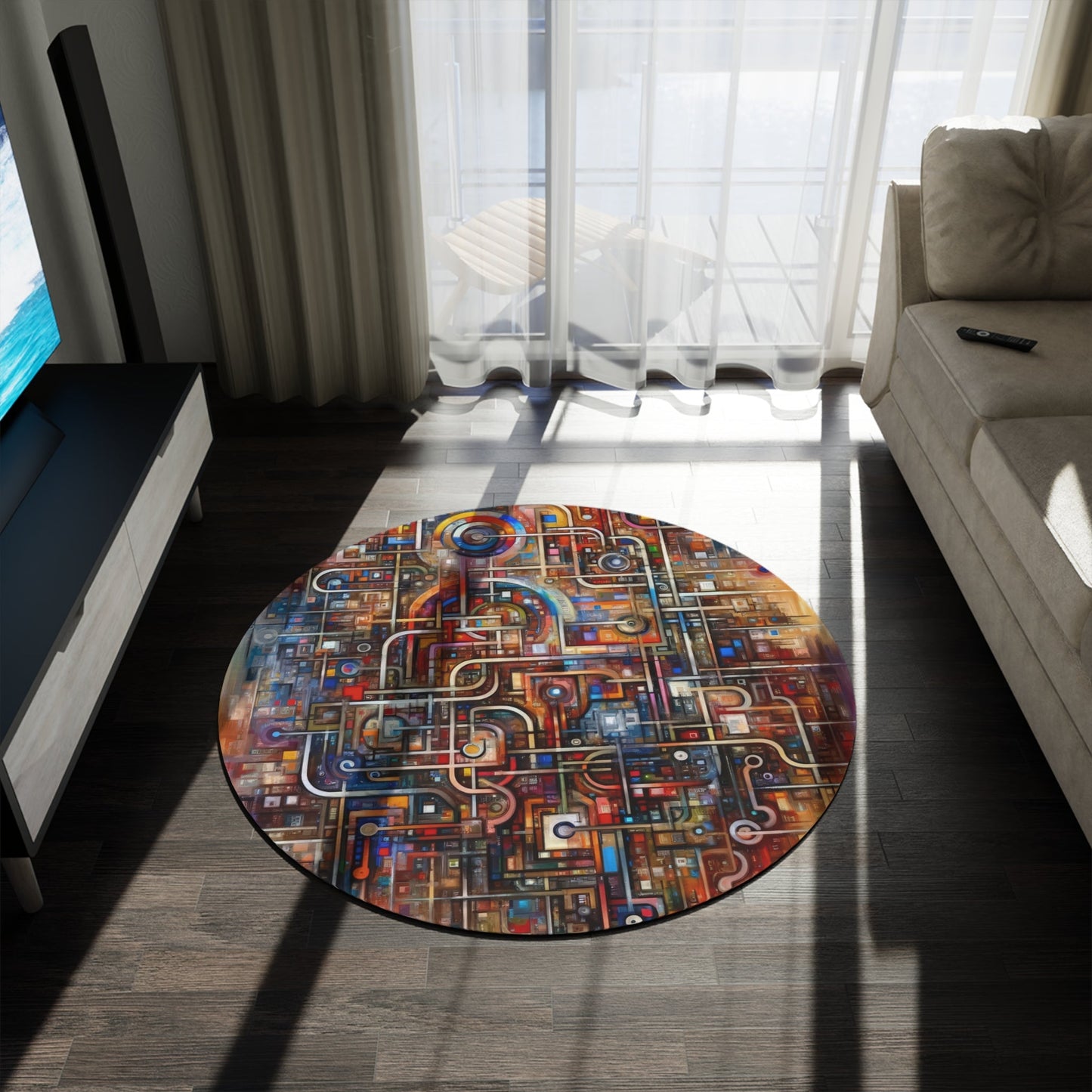 Grandest App Tapestry Round Rug - ATUH.ART