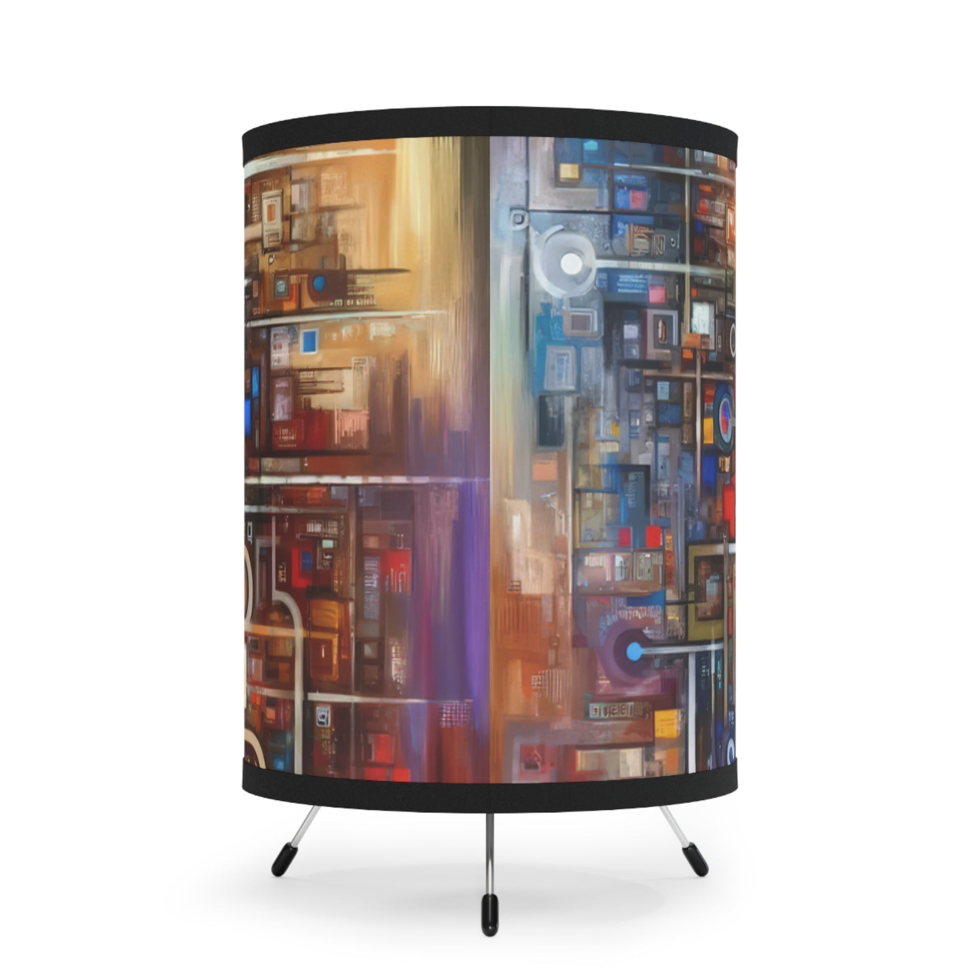 Grandest App Tapestry Tripod Lamp with High-Res Printed Shade, US\CA plug - ATUH.ART
