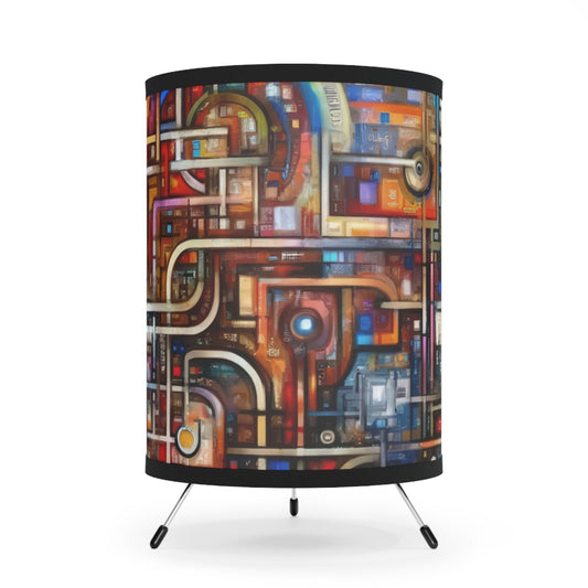 Grandest App Tapestry Tripod Lamp with High-Res Printed Shade, US\CA plug - ATUH.ART