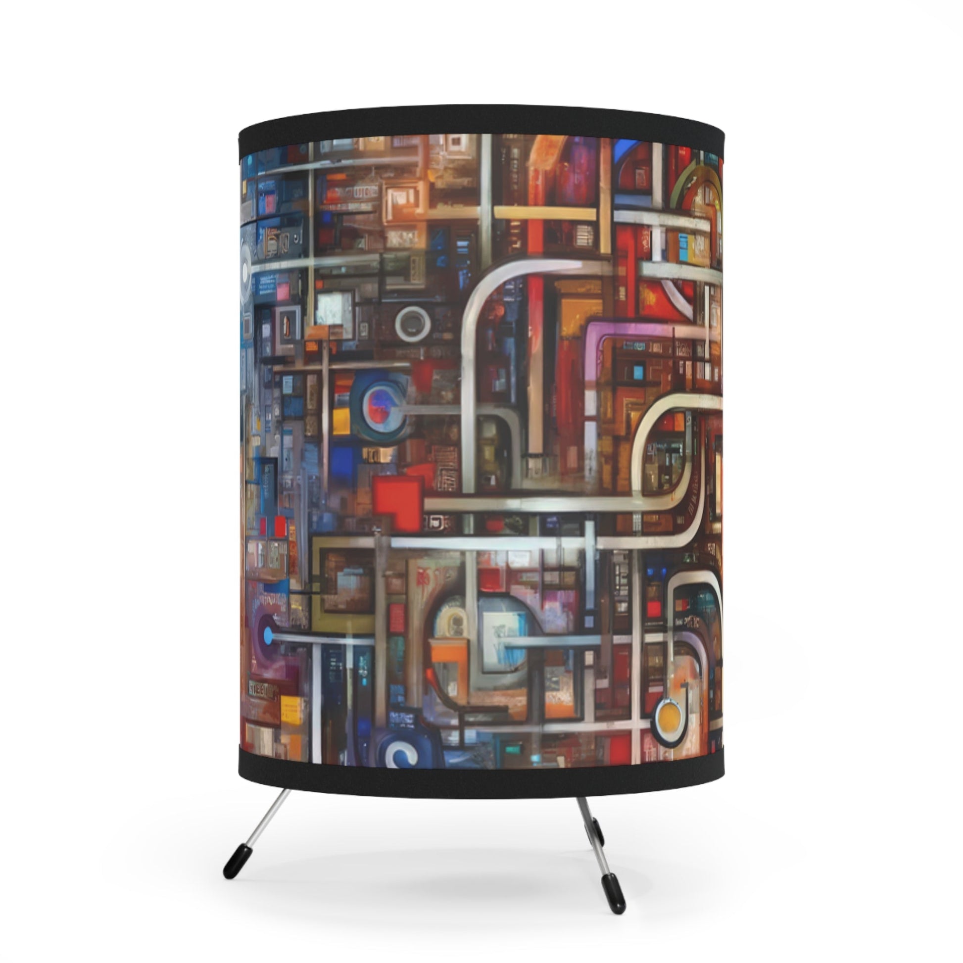 Grandest App Tapestry Tripod Lamp with High-Res Printed Shade, US\CA plug - ATUH.ART