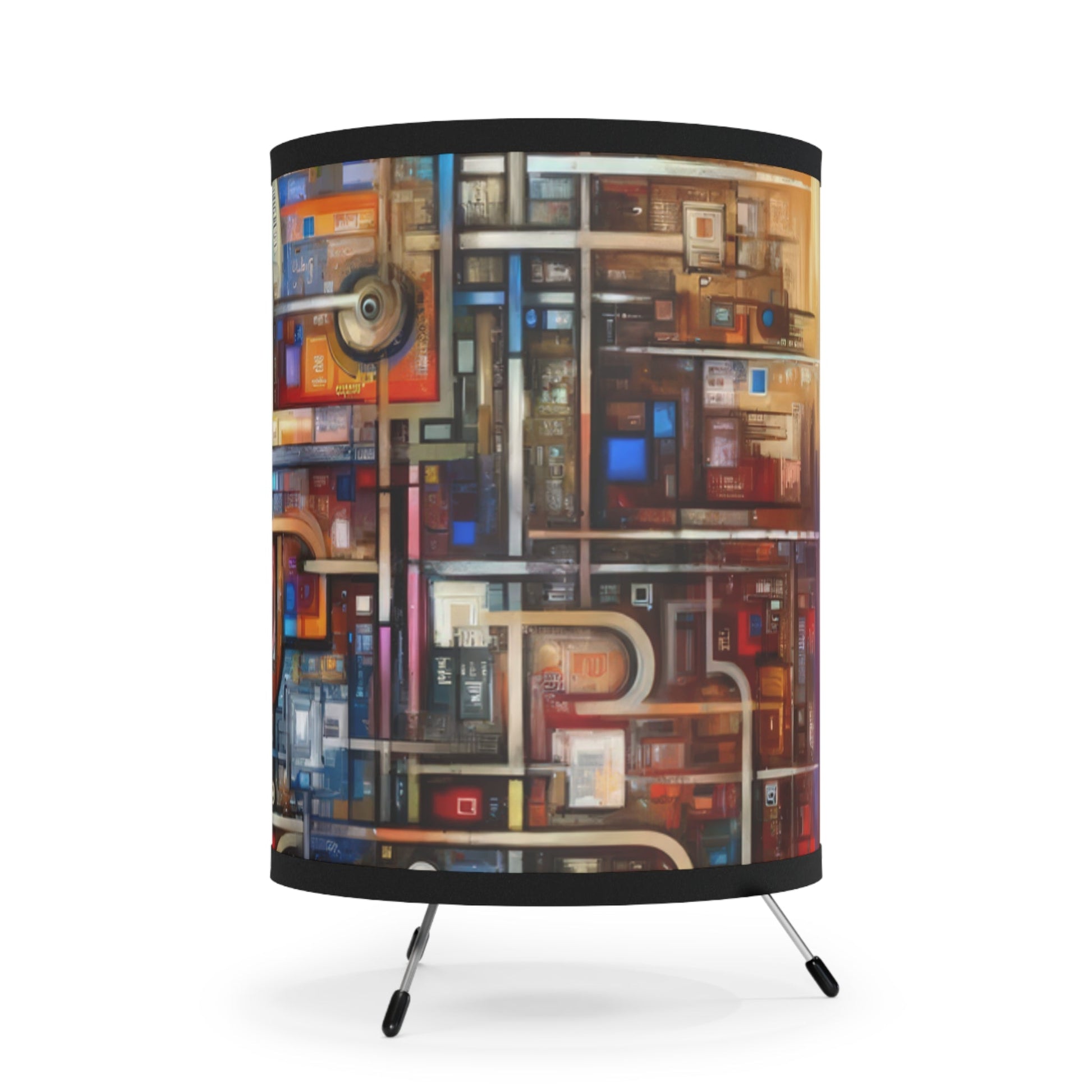 Grandest App Tapestry Tripod Lamp with High-Res Printed Shade, US\CA plug - ATUH.ART