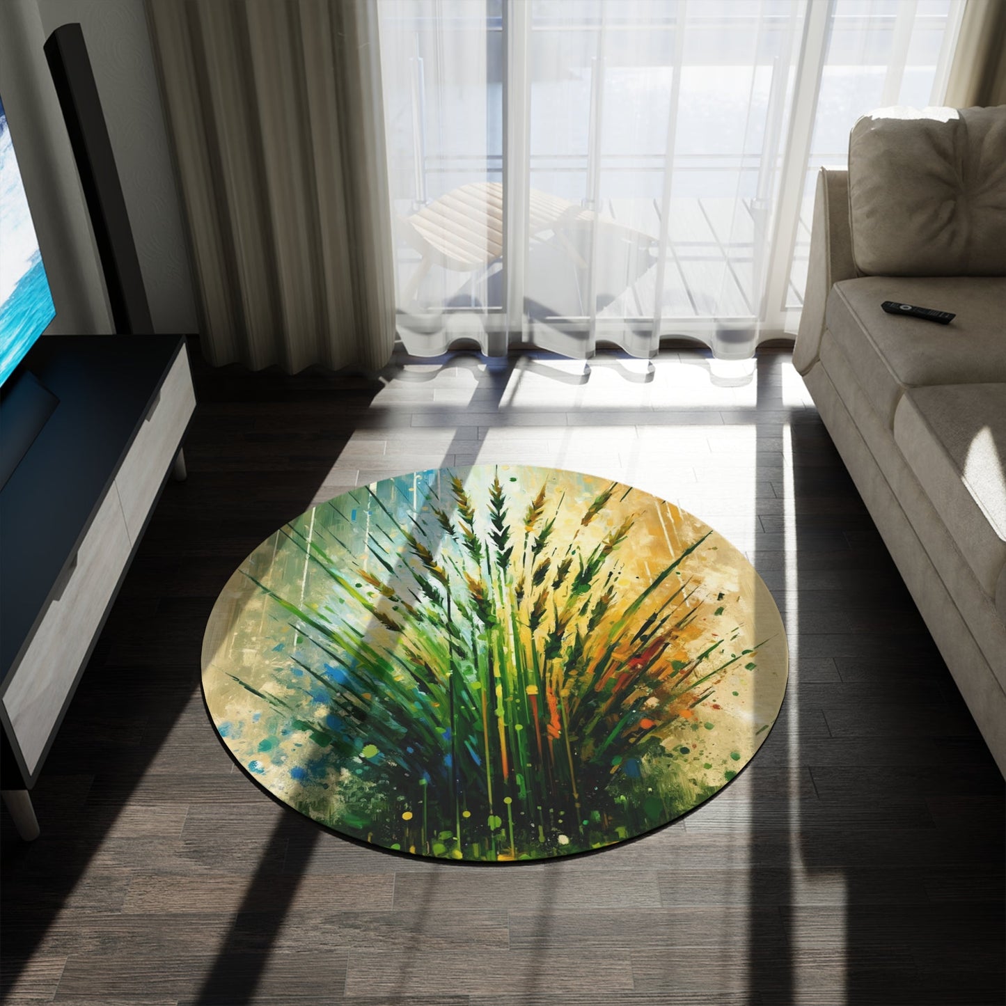 Grass Testament Change Round Rug - ATUH.ART