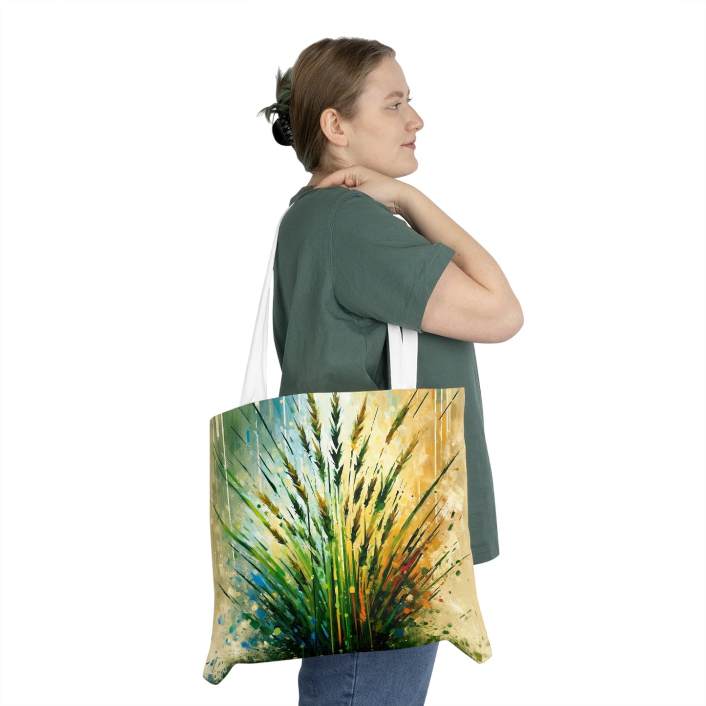 Grass Testament Change Shoulder Tote Bag (AOP) - ATUH.ART