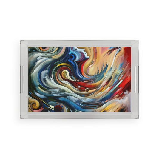 Gratitude Melodic Transformation Acrylic Serving Tray - ATUH.ART