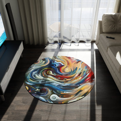 Gratitude Melodic Transformation Round Rug - ATUH.ART