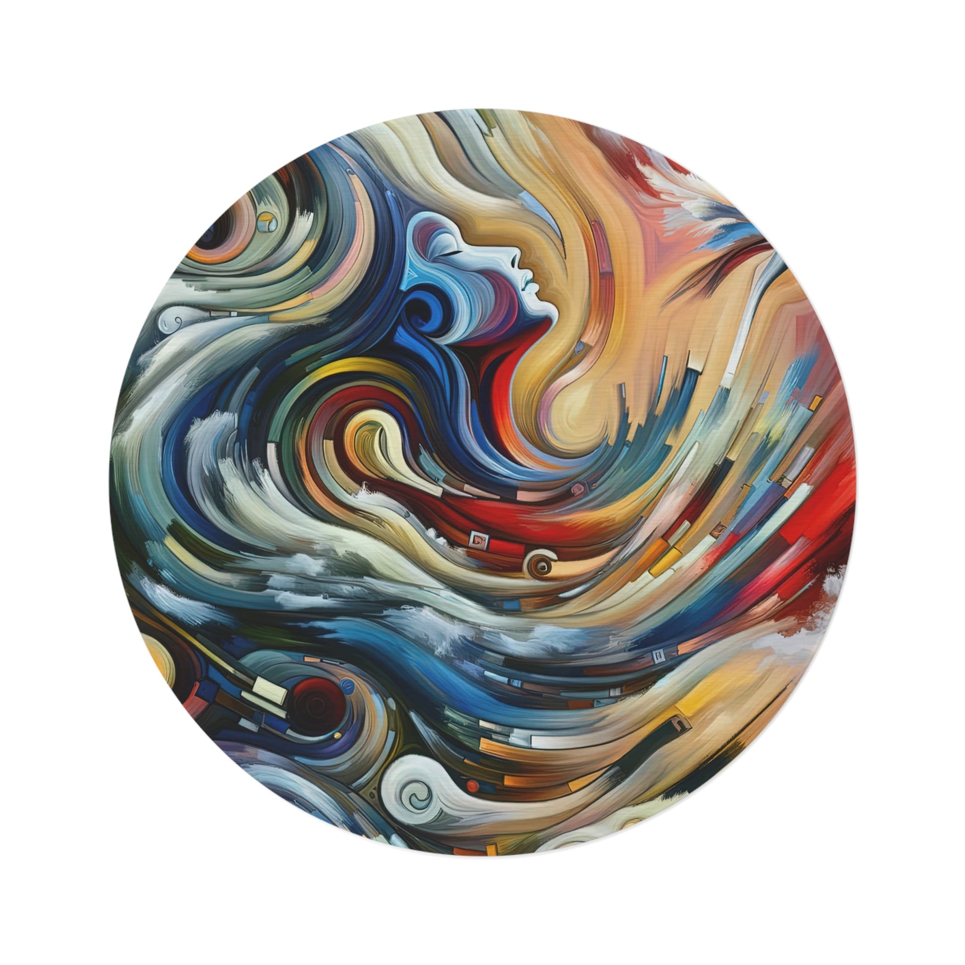 Gratitude Melodic Transformation Round Rug - ATUH.ART