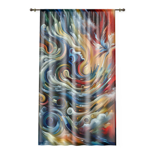 Gratitude Melodic Transformation Window Curtain - ATUH.ART