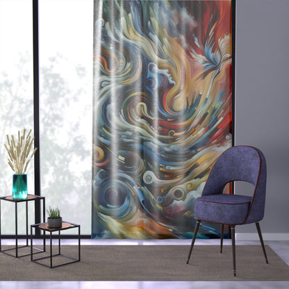 Gratitude Melodic Transformation Window Curtain - ATUH.ART