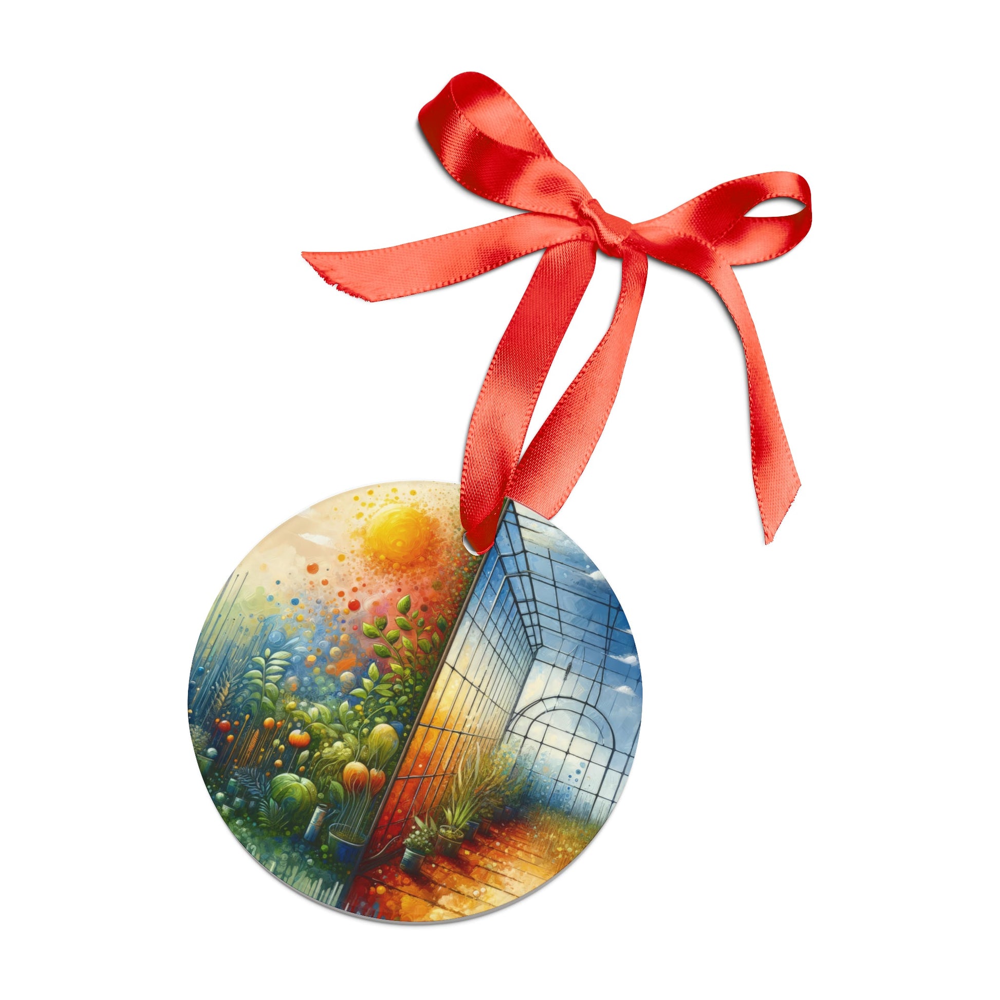 Greenhouse Digital Genesis Acrylic Ornament with Ribbon - ATUH.ART