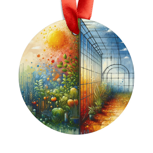 Greenhouse Digital Genesis Acrylic Ornament with Ribbon - ATUH.ART