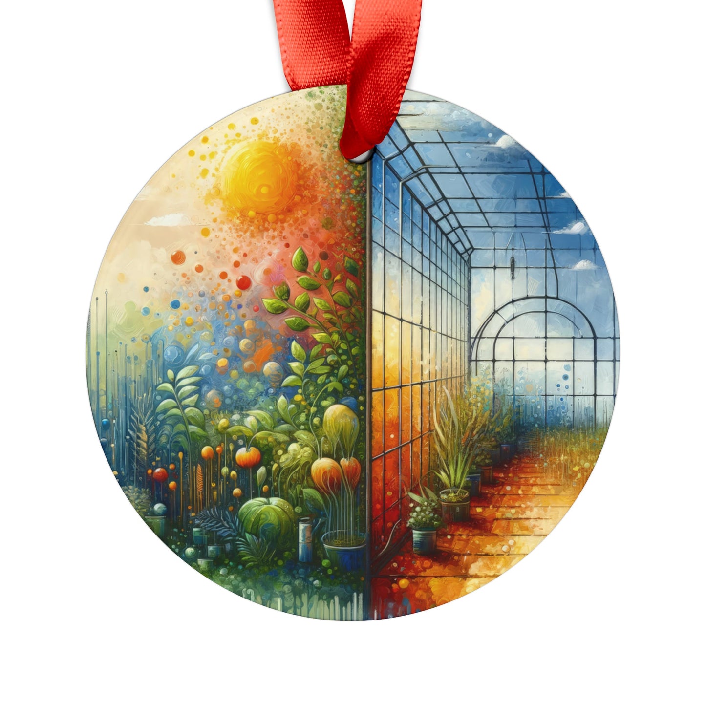 Greenhouse Digital Genesis Acrylic Ornament with Ribbon - ATUH.ART