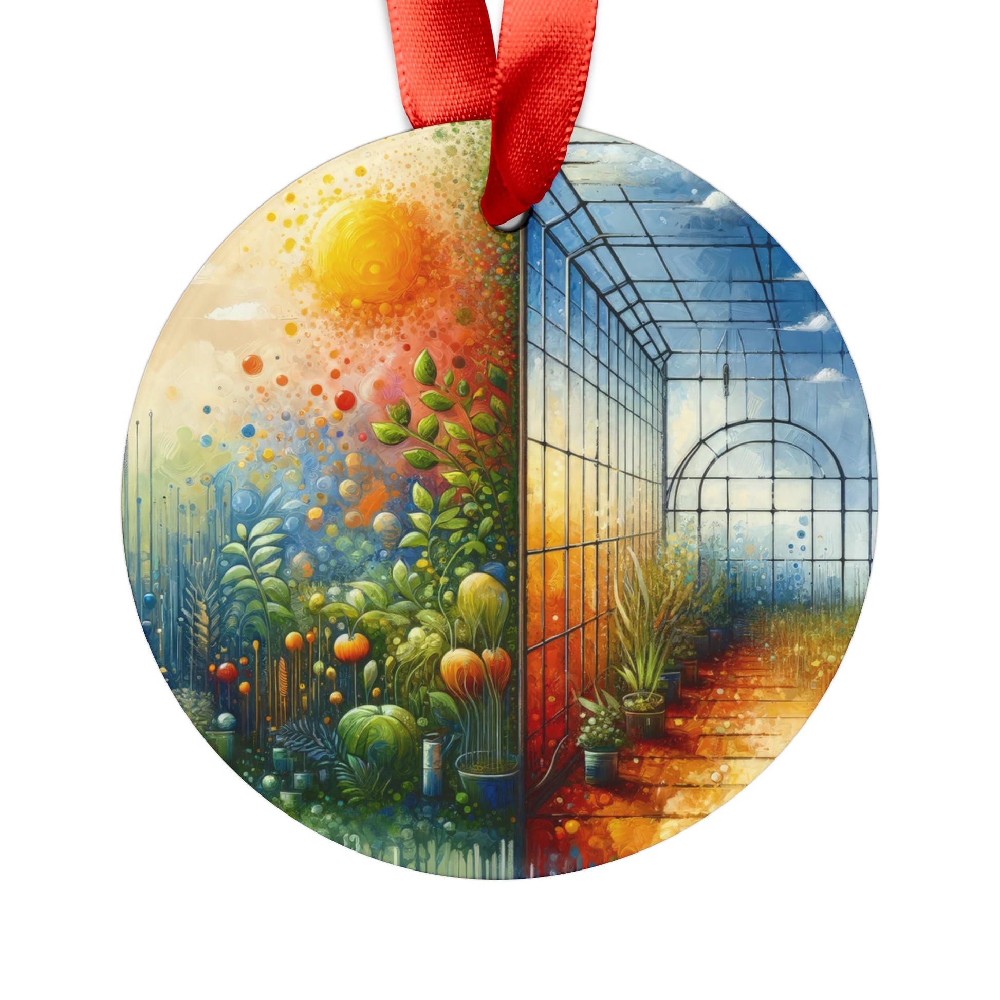 Greenhouse Digital Genesis Acrylic Ornament with Ribbon - ATUH.ART