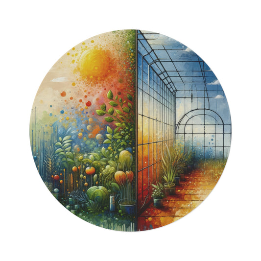 Greenhouse Digital Genesis Round Rug - ATUH.ART