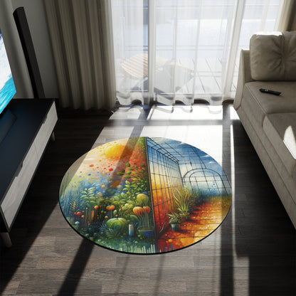 Greenhouse Digital Genesis Round Rug - ATUH.ART