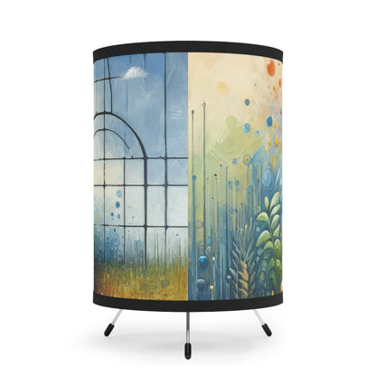 Greenhouse Digital Genesis Tripod Lamp with High-Res Printed Shade, US\CA plug - ATUH.ART