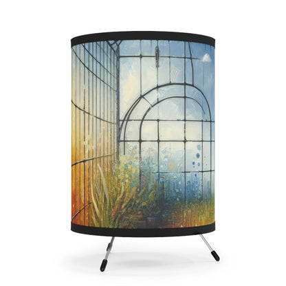 Greenhouse Digital Genesis Tripod Lamp with High-Res Printed Shade, US\CA plug - ATUH.ART