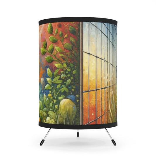 Greenhouse Digital Genesis Tripod Lamp with High-Res Printed Shade, US\CA plug - ATUH.ART