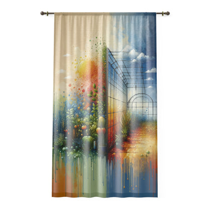 Greenhouse Digital Genesis Window Curtain - ATUH.ART