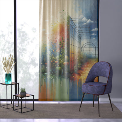 Greenhouse Digital Genesis Window Curtain - ATUH.ART