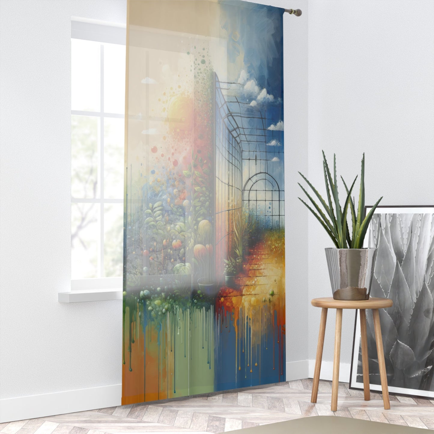 Greenhouse Digital Genesis Window Curtain - ATUH.ART