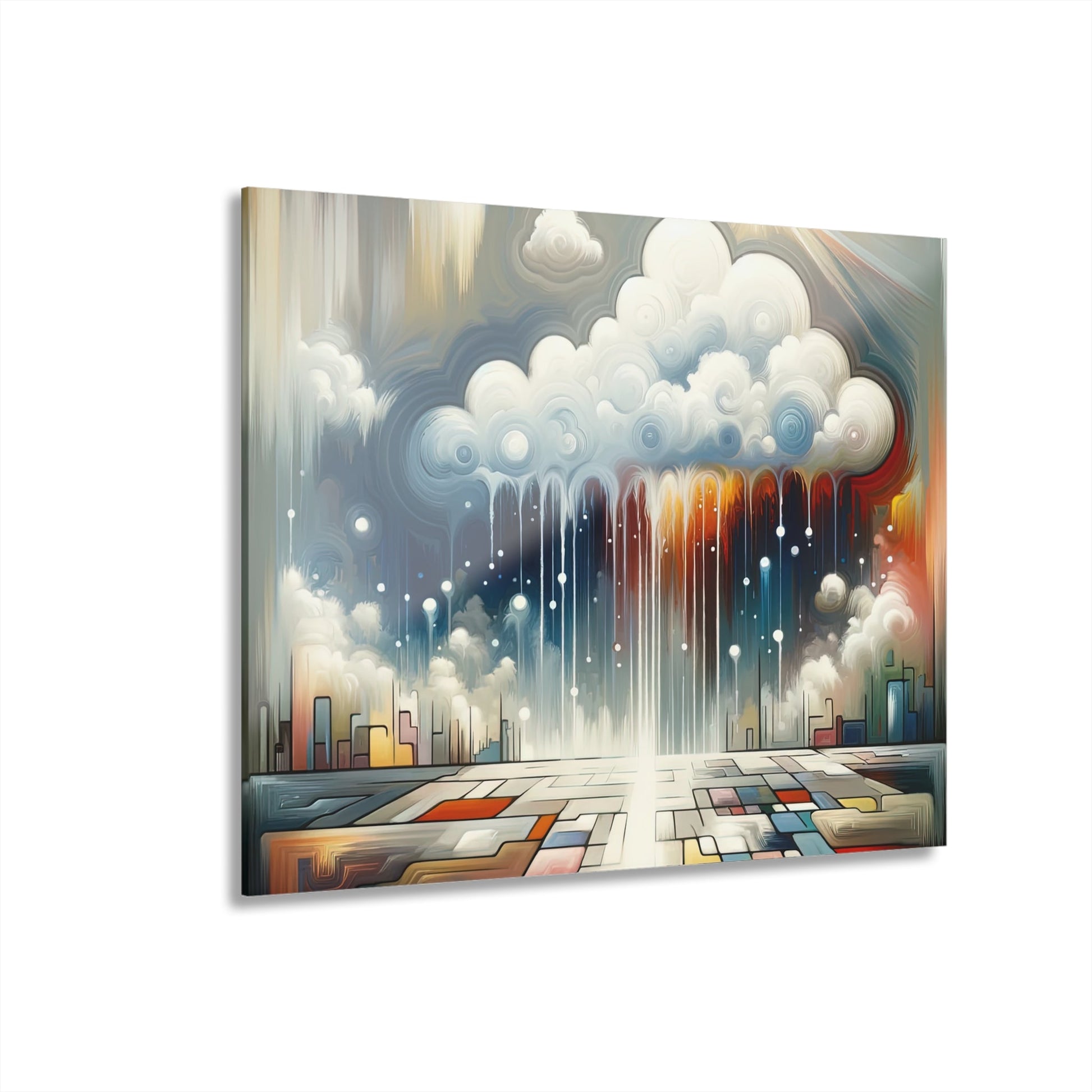 Grounding Silver Clouds Acrylic Prints (French Cleat Hanging) - ATUH.ART