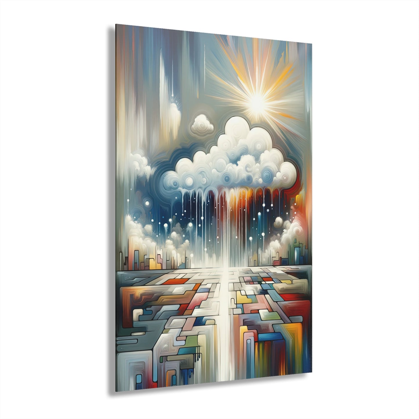 Grounding Silver Clouds Acrylic Prints (French Cleat Hanging) - ATUH.ART