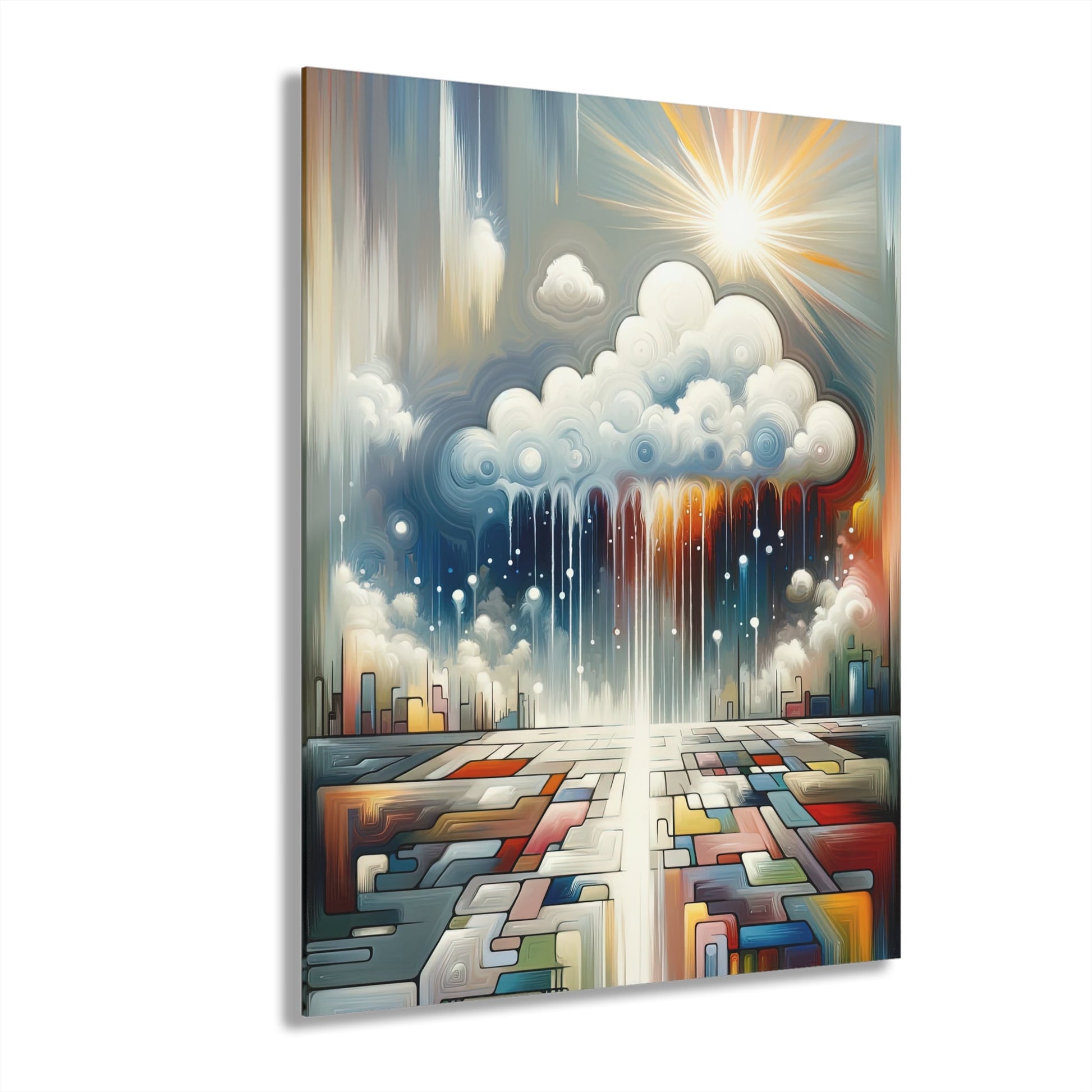 Grounding Silver Clouds Acrylic Prints (French Cleat Hanging) - ATUH.ART