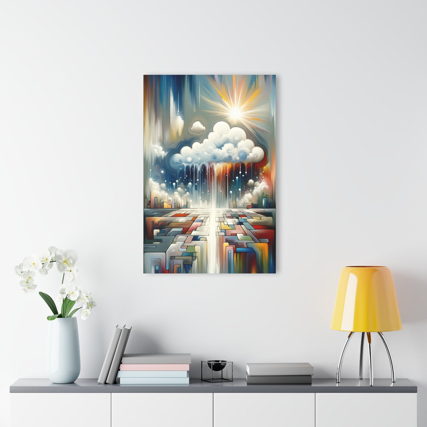 Grounding Silver Clouds Acrylic Prints (French Cleat Hanging) - ATUH.ART