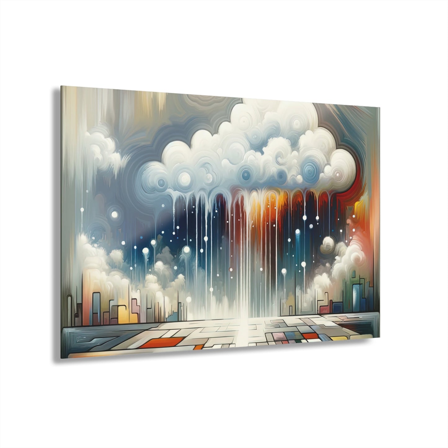 Grounding Silver Clouds Acrylic Prints (French Cleat Hanging) - ATUH.ART