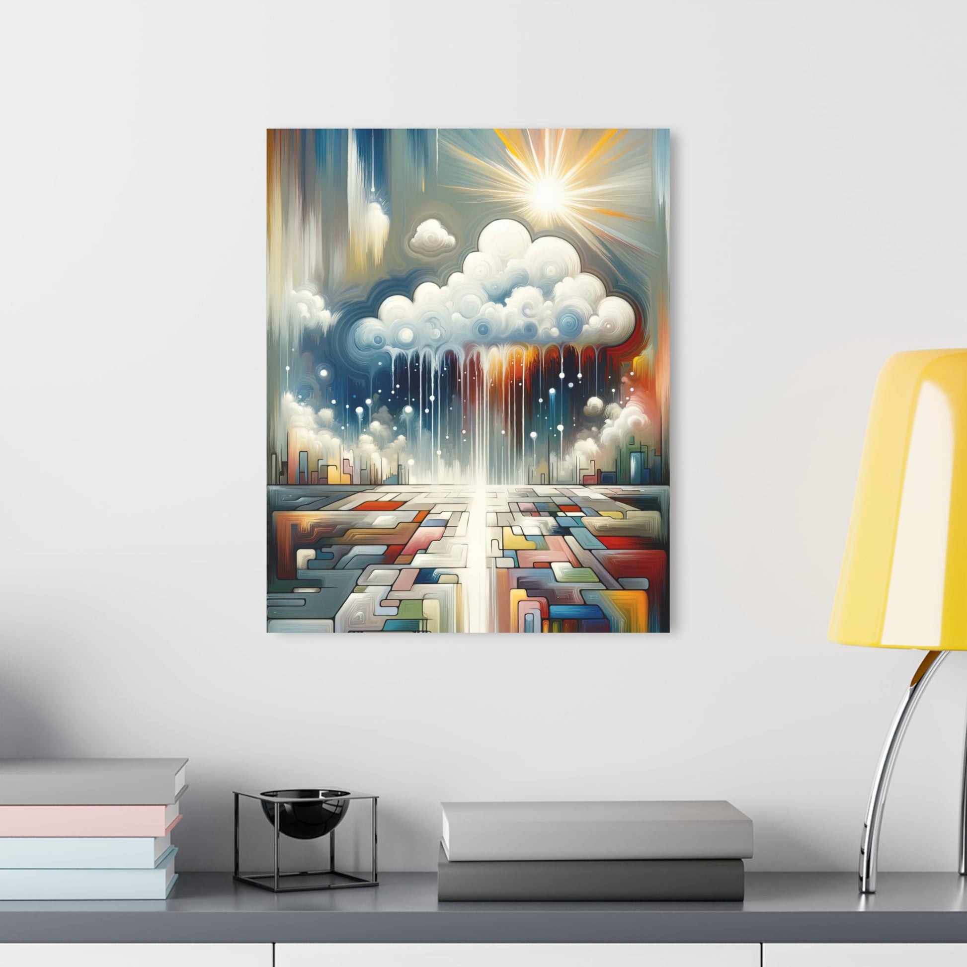 Grounding Silver Clouds Acrylic Prints (French Cleat Hanging) - ATUH.ART