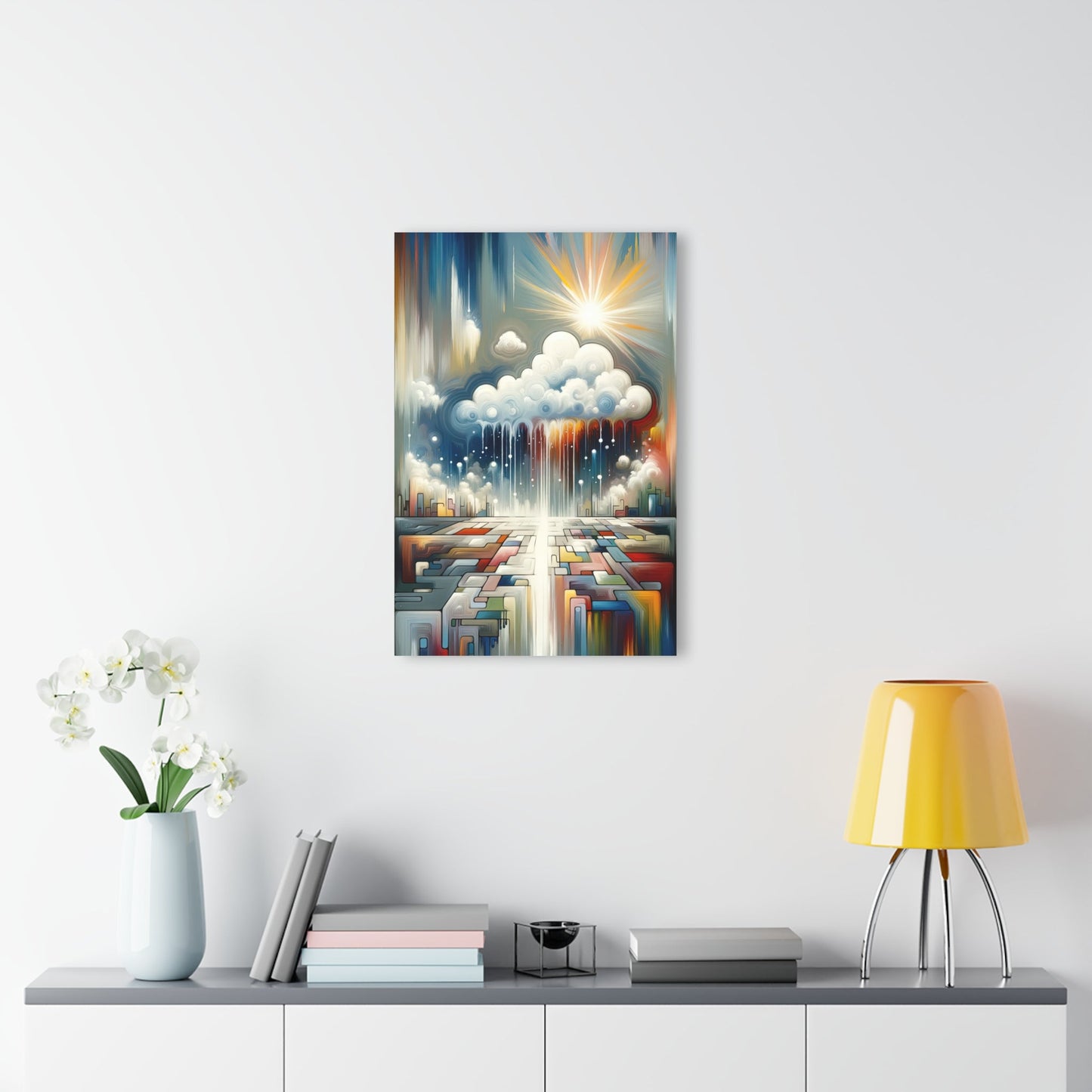 Grounding Silver Clouds Acrylic Prints (French Cleat Hanging) - ATUH.ART