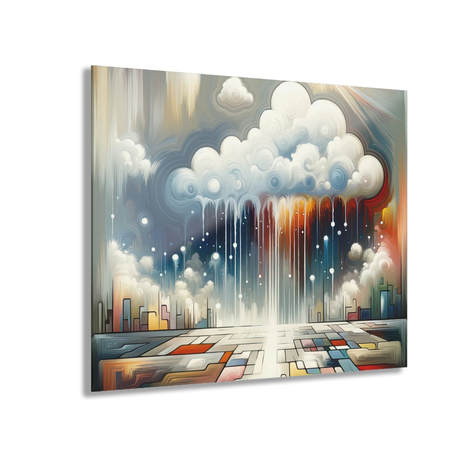 Grounding Silver Clouds Acrylic Prints (French Cleat Hanging) - ATUH.ART