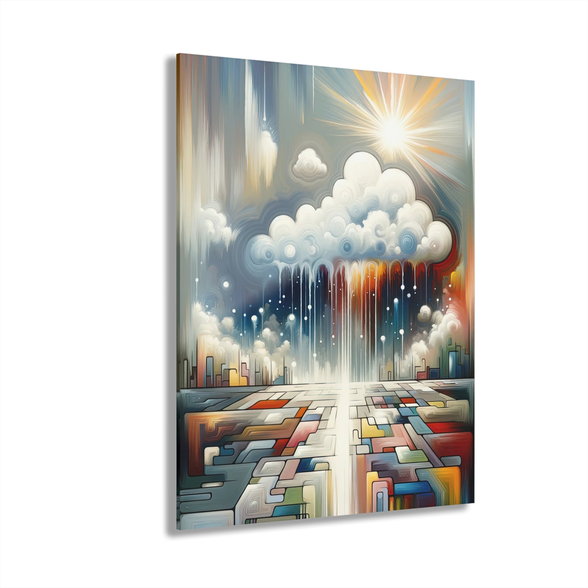 Grounding Silver Clouds Acrylic Prints (French Cleat Hanging) - ATUH.ART