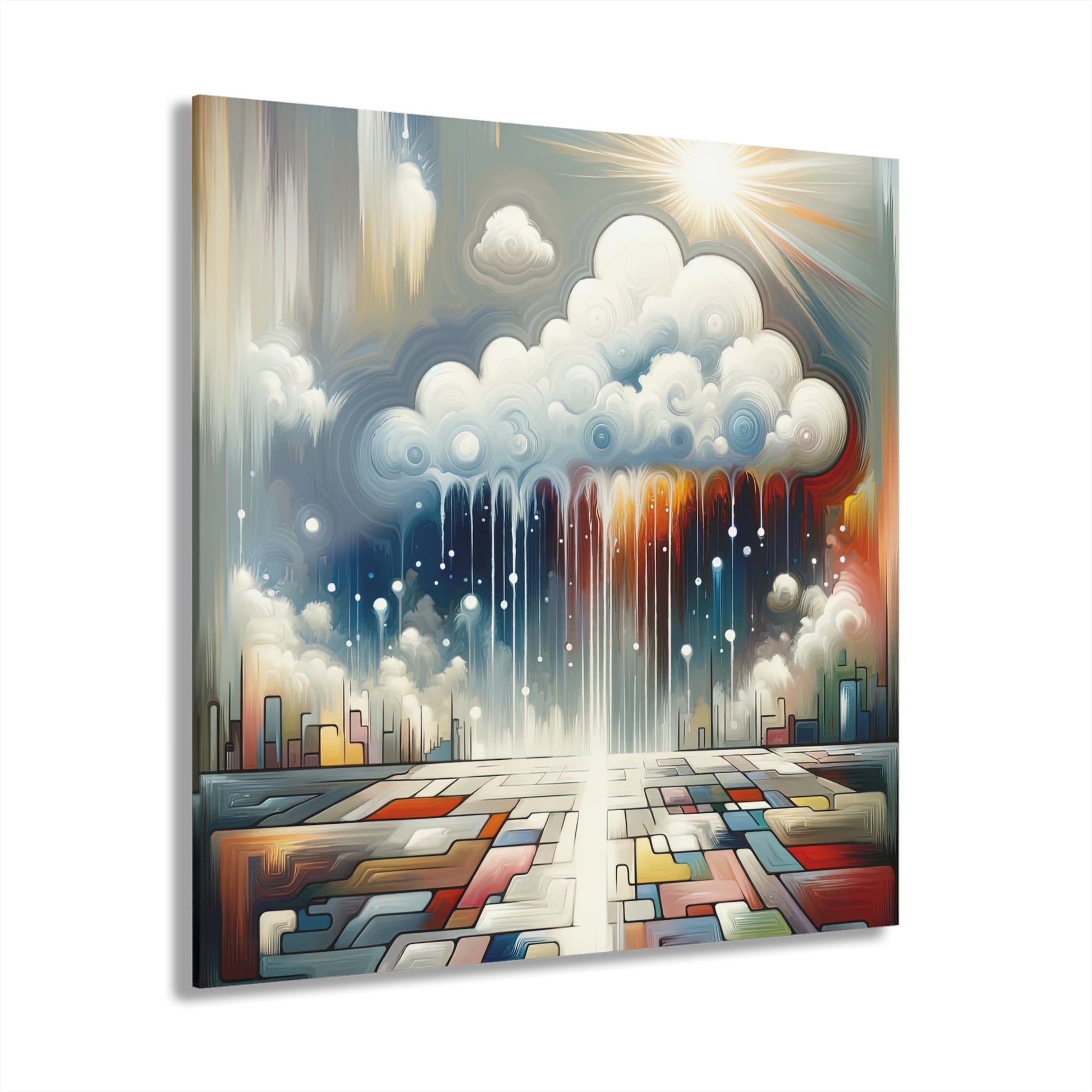 Grounding Silver Clouds Acrylic Prints (French Cleat Hanging) - ATUH.ART