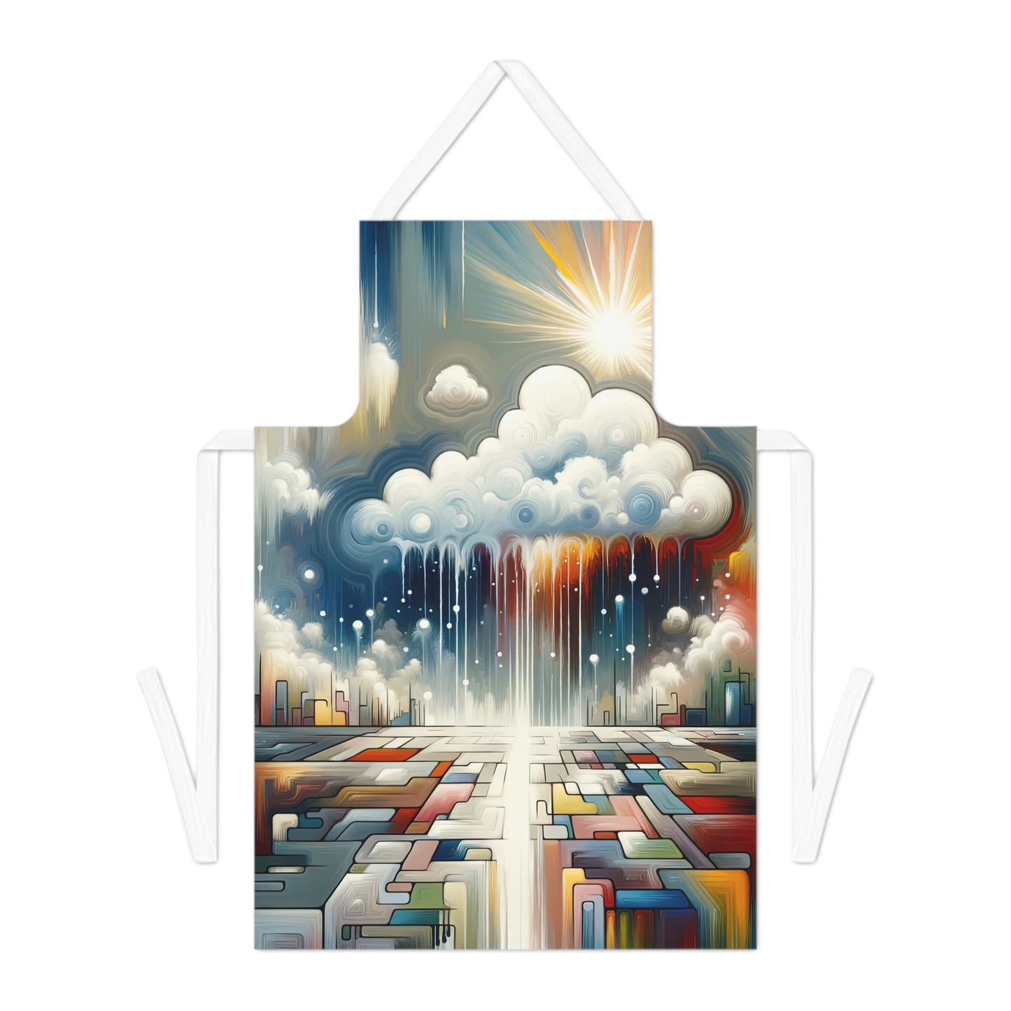 Grounding Silver Clouds Adult Apron (AOP) - ATUH.ART