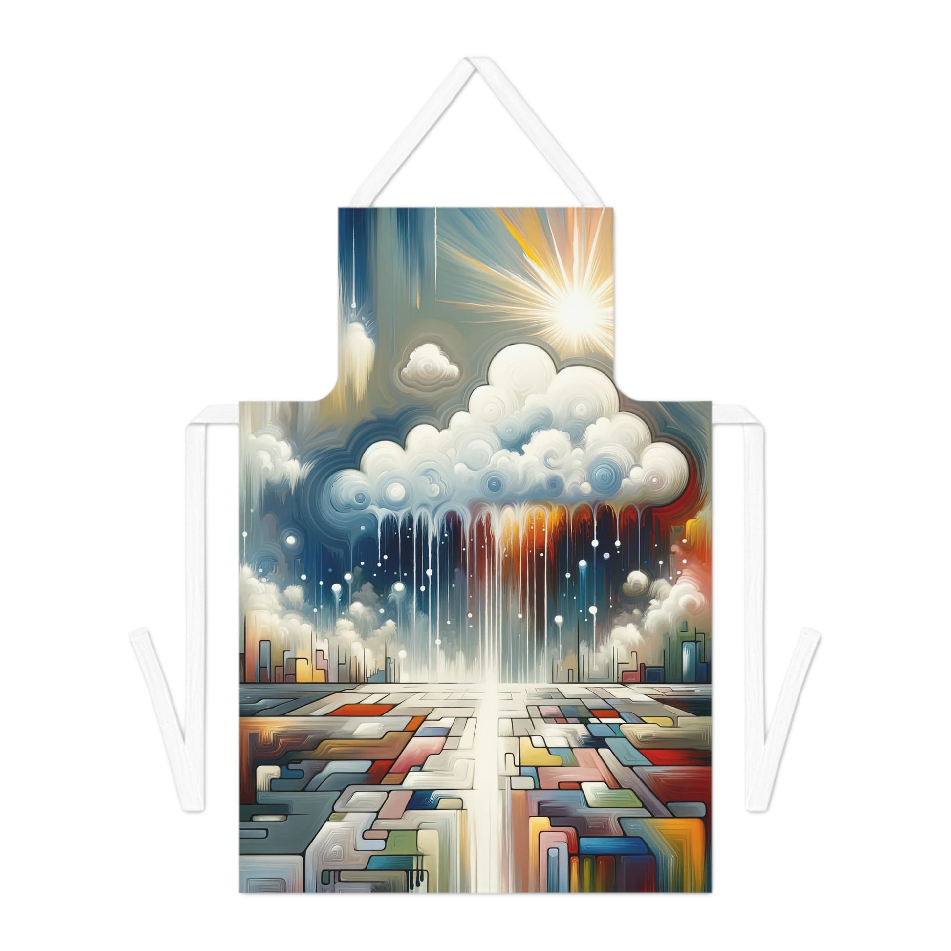 Grounding Silver Clouds Adult Apron (AOP) - ATUH.ART