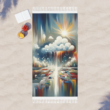Grounding Silver Clouds Boho Beach Cloth - ATUH.ART