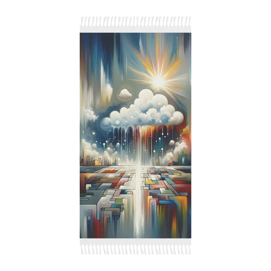 Grounding Silver Clouds Boho Beach Cloth - ATUH.ART