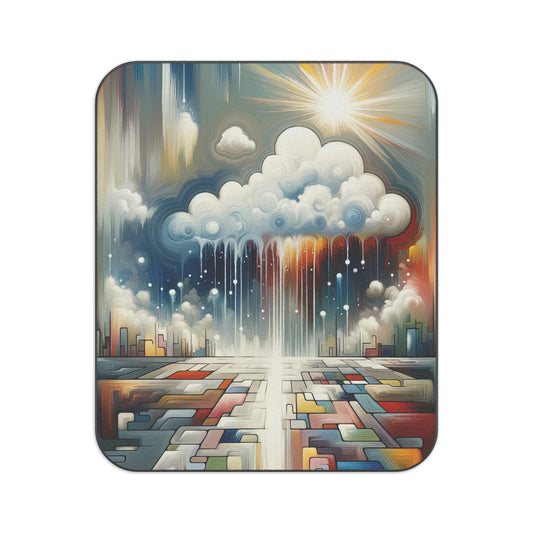 Grounding Silver Clouds Picnic Blanket - ATUH.ART