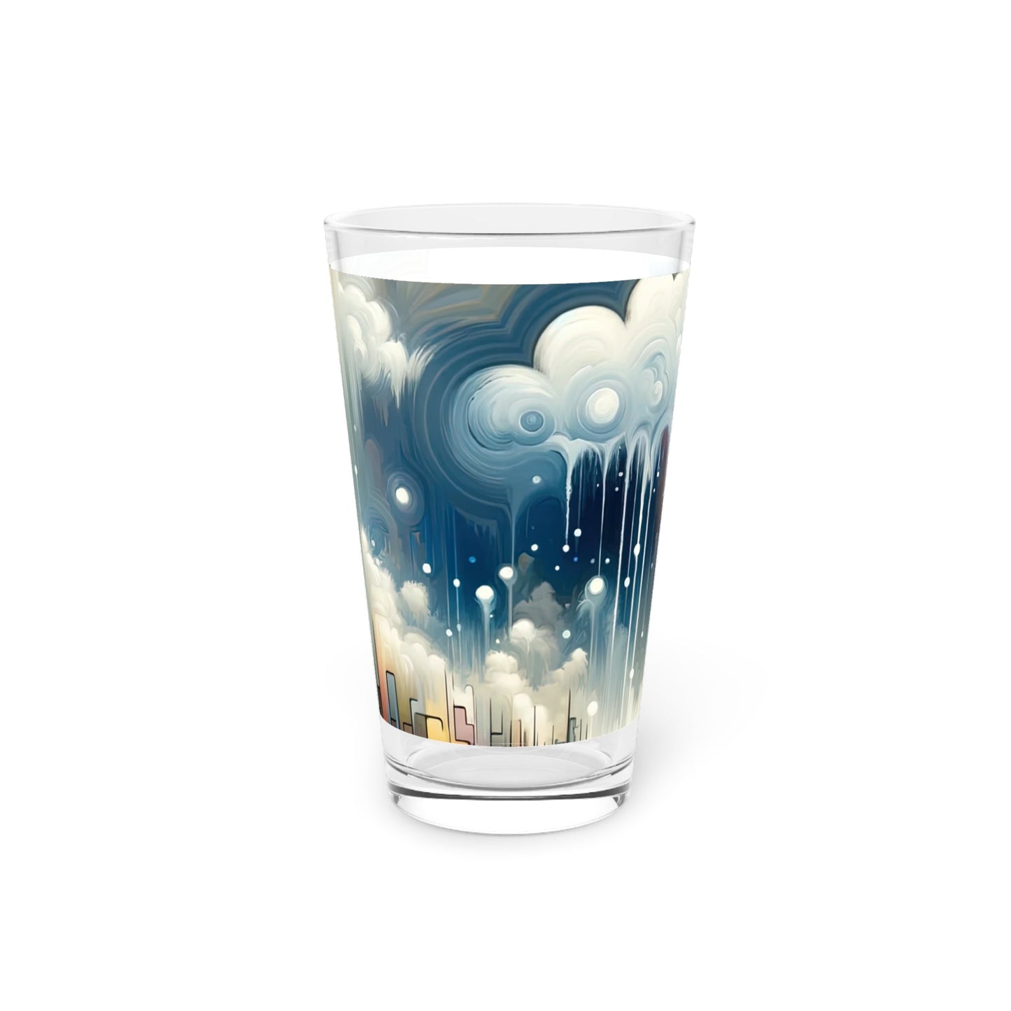 Grounding Silver Clouds Pint Glass, 16oz - ATUH.ART