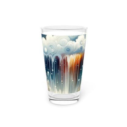 Grounding Silver Clouds Pint Glass, 16oz - ATUH.ART